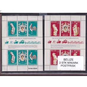 Belize - 2 Miniark  - Postfrisk