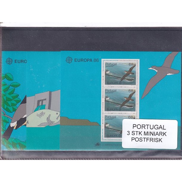 Portugal Samling - 3 Miniark EUR 86 - Postfrisk
