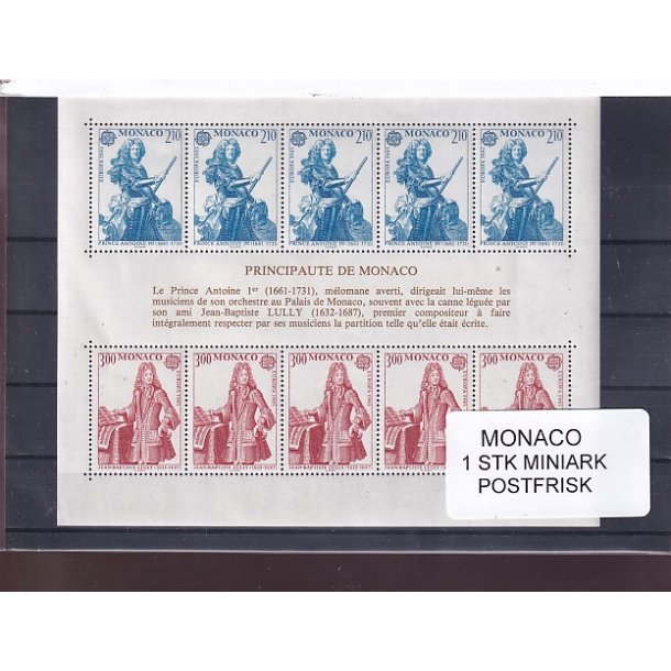 Monaco - Miniark - Postfrisk