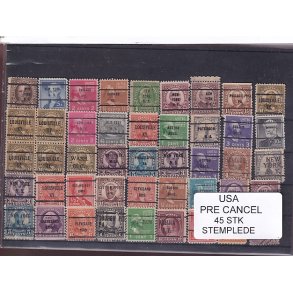 USA - 45 Stk. Pre Cancel - Stemplet