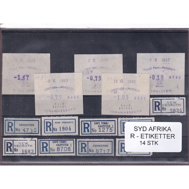 Syd Afrika - R - Etiketter  14 Stk.