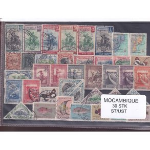 Mocambique Samling - 39 Stk. Stenplet/Ustemplet.