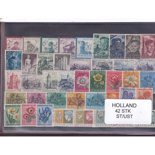Holland Samling - 42 Stk. Stemplet/Ustemplet