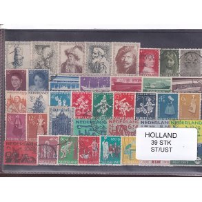 Holland Samling - 39 Stk. Stemplet/Ustemplet
