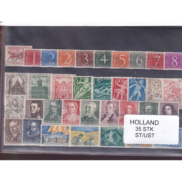 Holland Samling - 35 Stk. Stemplet/Ustemplet