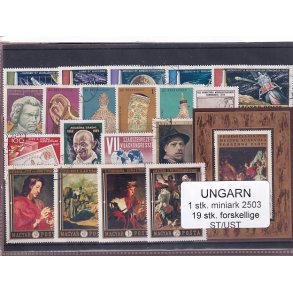 Ungarn - 1 Miniark 2503 + 19 stk. Stemplet/Ustemplet