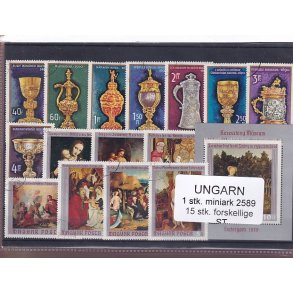 Ungarn - 1 Miniark 2589 + 15 stk. Stemplet