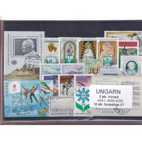 Ungarn - 3 Miniark 4041 -4048 - 4056 + 16 stk. Stemplet
