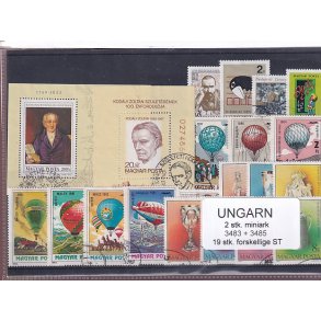 Ungarn - 2 Miniark 3483 - 3485 + 19 stk. Stemplet