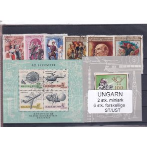 Ungarn - 2 Miniark + 6 stk. St/Ust.