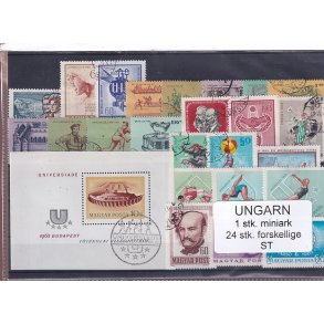 Ungarn - I Miniark + 24 stk stemplet