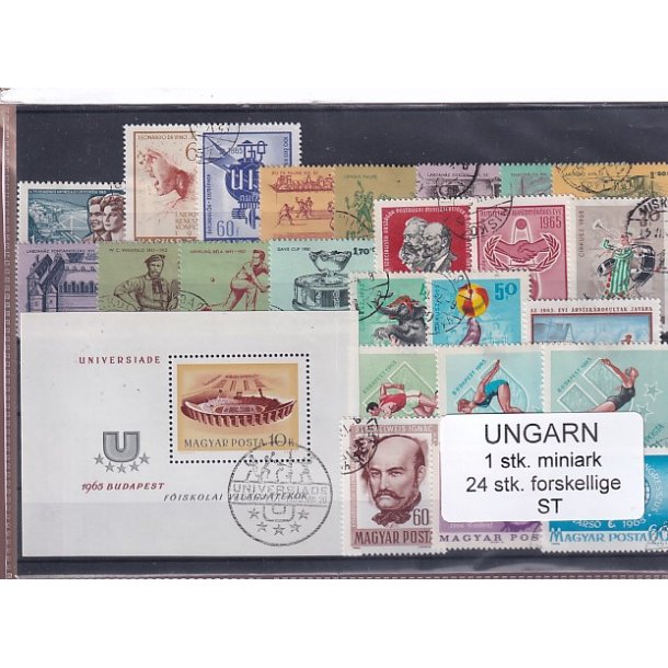 Ungarn - I Miniark + 24 stk stemplet