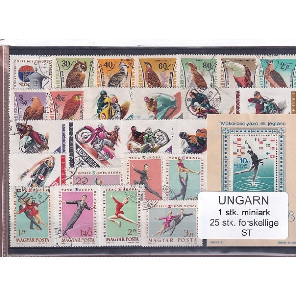 Ungarn - 1 Miniark + 25 stk. ST/UST.