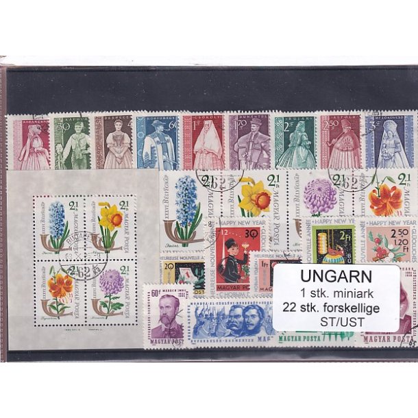 Ungarn - 1 Miniark + 22 stk. ST/UST.