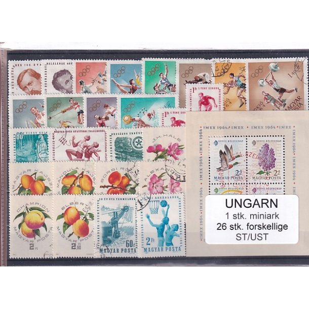 Ungarn - 2 Miniark + 26 stk. ST/UST.