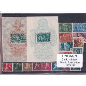 Ungarn - 2 Miniark + 16 stk. ST/UST.
