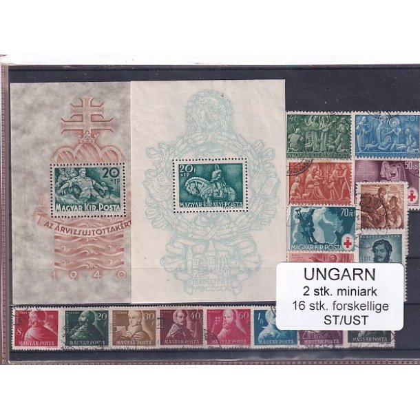 Ungarn - 2 Miniark + 16 stk. ST/UST.