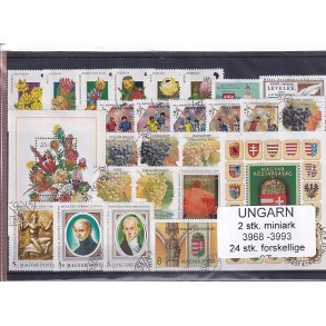 Ungarn - 2 Miniark 3968 - 3993 + 24 stk. stemplet