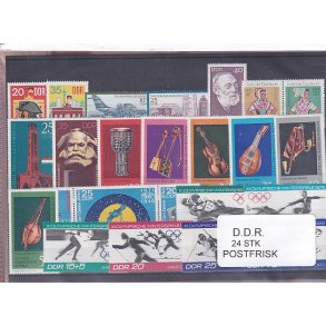 D.D.R Samling - 24 Stk. - Postfrisk