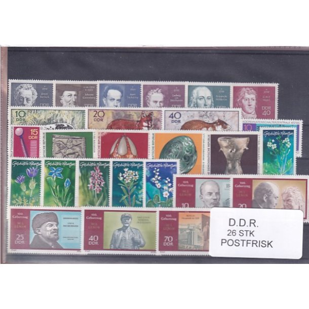 D.D.R Samling - 26 Stk. - Postfrisk