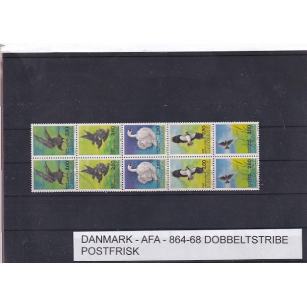 Danmark - AFA 864 - 68 - Dobbeltstribe - Postfrisk