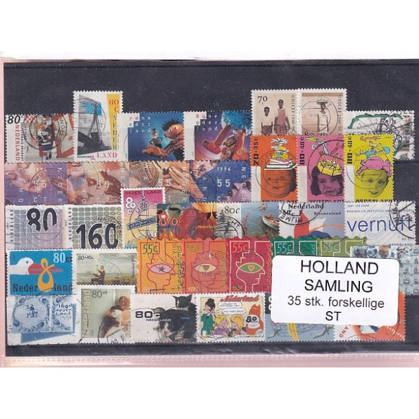 Holland Samling - 35 Stk. Stemplet/Ustemplet