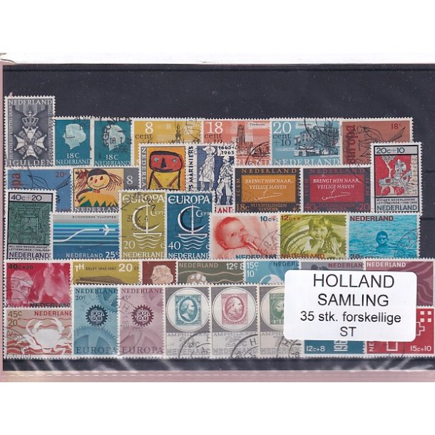 Holland Samling - 35 Stk. Stemplet/Ustemplet