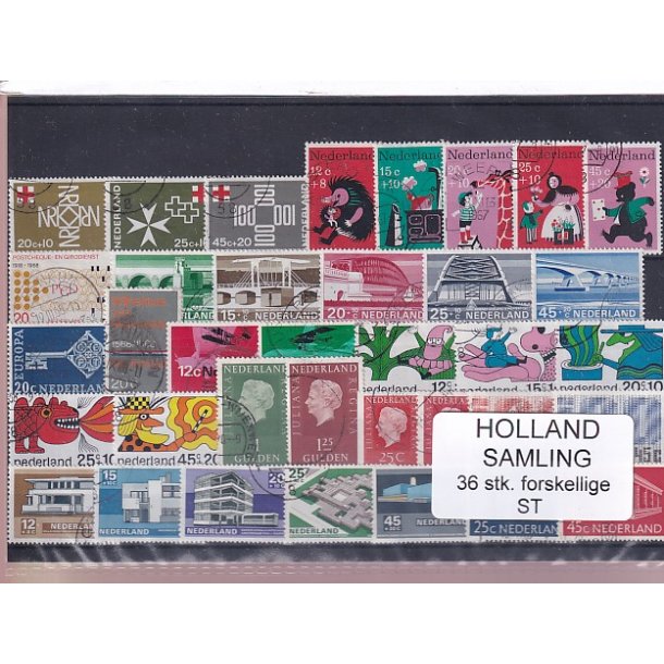 Holland Samling - 36 Stk. Stemplet/Ustemplet