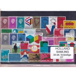 Holland Samling - 39 Stk. Stemplet/Ustemplet