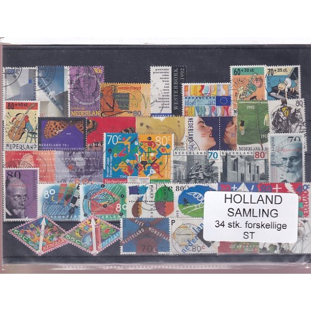 Holland Samling - 34 Stk. Stemplet/Ustemplet
