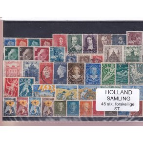 Holland Samling - 45 Stk. Stemplet/Ustemplet