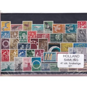 Holland Samling - 41 Stk. Stemplet/Ustemplet