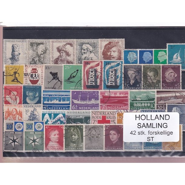 Holland Samling - 42 Stk. Stemplet/Ustemplet