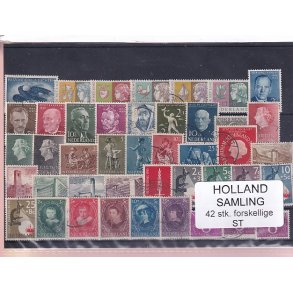 Holland Samling - 42 Stk. Stemplet/Ustemplet