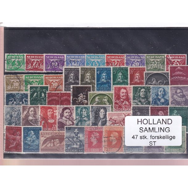 Holland Samling - 47 Stk. Stemplet/Ustemplet