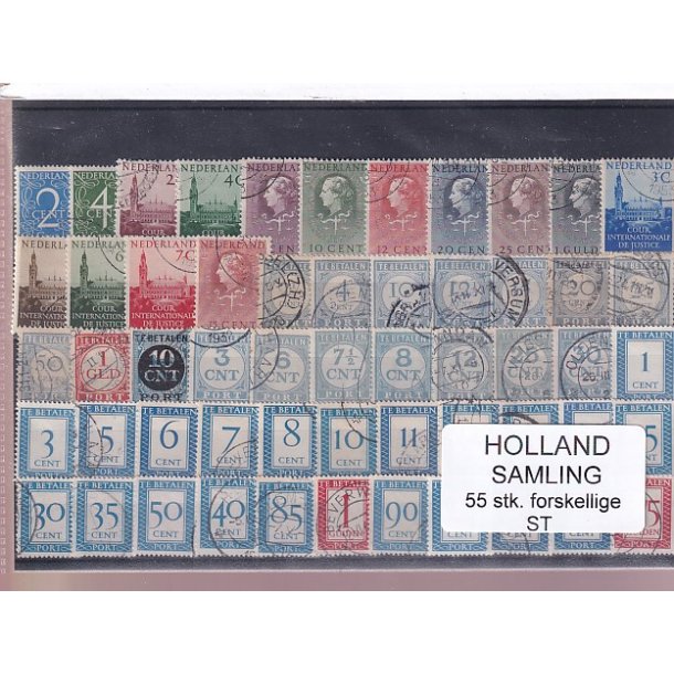 Holland Samling - 55 Stk. Stemplet/Ustemplet