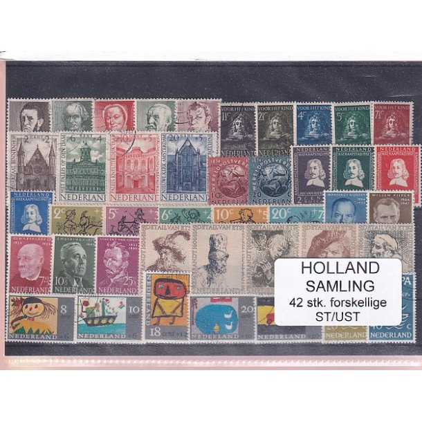 Holland Samling - 42 Stk. Stemplet/Ustemplet
