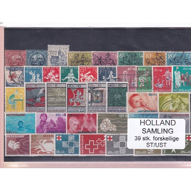Holland Samling - 39 Stk. Stemplet/Ustemplet