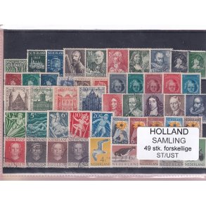 Holland Samling - 49 Stk. Stemplet/Ustemplet