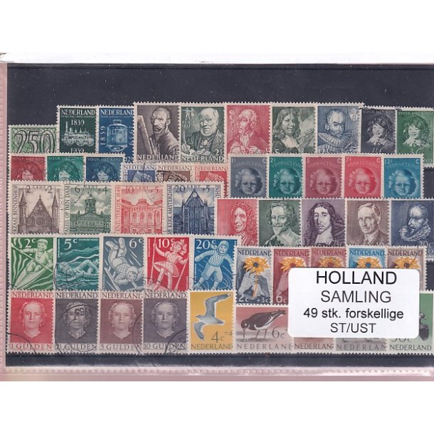 Holland Samling - 49 Stk. Stemplet/Ustemplet