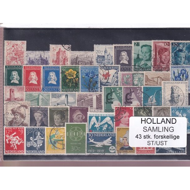 Holland Samling - 43 Stk. Stemplet/Ustemplet