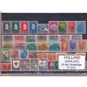 Holland Samling - 43 Stk. Stemplet/Ustemplet