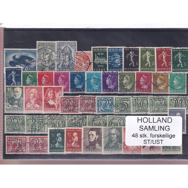 Holland Samling - 48 Stk. Stemplet/Ustemplet