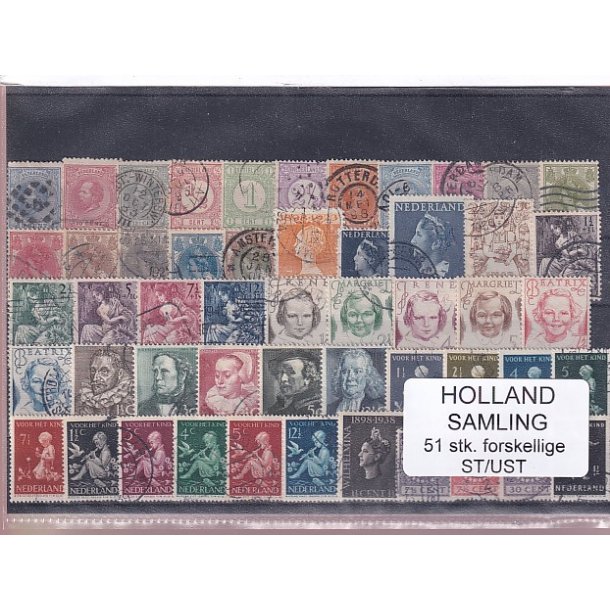 Holland Samling - 51 Stk. Stemplet/Ustemplet