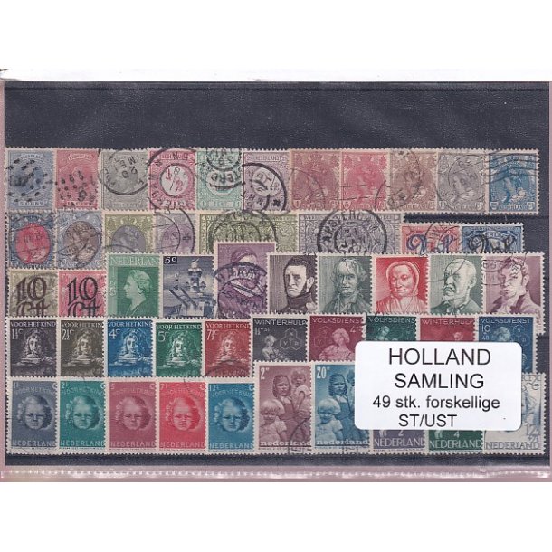 Holland Samling - 49 Stk. Stemplet/Ustemplet