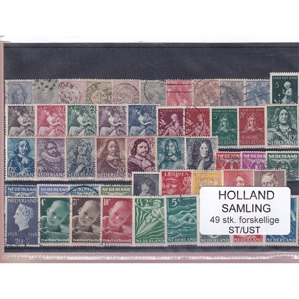Holland Samling - 49 Stk. Stemplet/Ustemplet