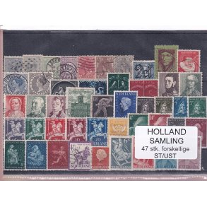 Holland Samling - 47 Stk. Stemplet/Ustemplet