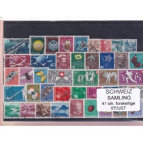 Schweiz Samling - 41 stk.  stemplet/ustemplet