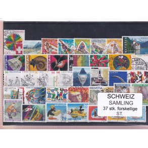 Schweiz Samling - 37 stk.  stemplet