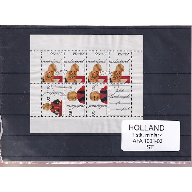 Holland - 1 Stk. Miniark - AFA 1001 - 03 - Stemplet